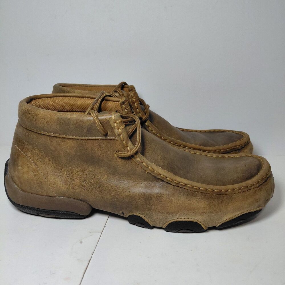 Twisted X Original Lace Up Leather Chukka Driving Boots Men's Size 8M
